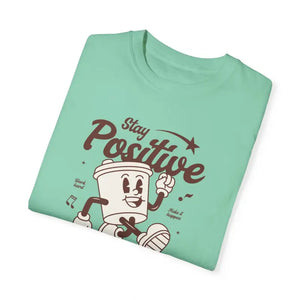 T-shirt - Think Positive Cotton Tee - Inspirational Statement Shirt - Dipaliz