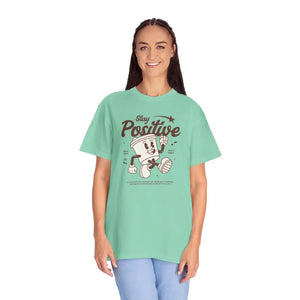 T-shirt - Think Positive Cotton Tee - Inspirational Statement Shirt - Dipaliz Island Reef / s