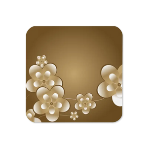 Heat Resistant White Flower Coaster with Cork Back - Dipaliz - Coasters