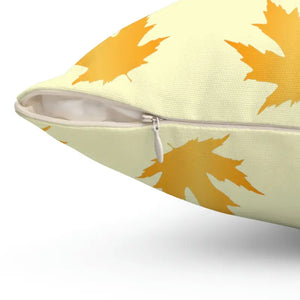 Maple Leaves Pattern Polyester Square Pillow - Autumn Decor - Dipaliz - Throw Pillows
