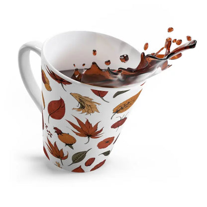 Fall Leaves Latte Mug - Cozy Ceramic Warmth Awaits! - 12oz