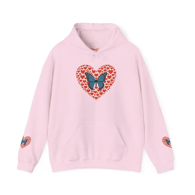 Cozy Up in Style: Unisex Heavy Hooded Butterfly Sweatshirt - Hoodie