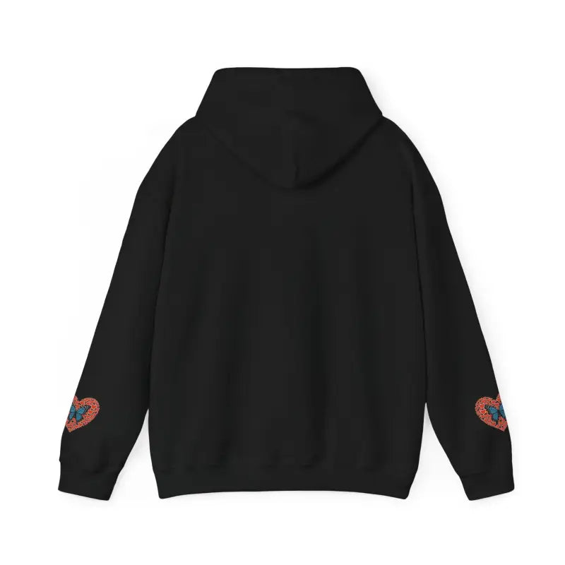 Cozy Up in Style: Unisex Heavy Hooded Butterfly Sweatshirt - Hoodie