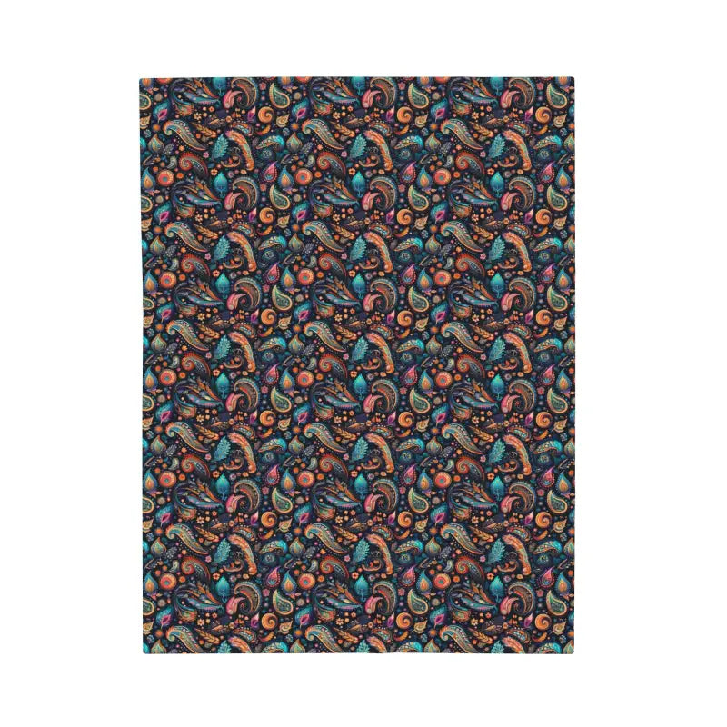 Dive Into Comfort: Colorful Paisley Velveteen Plush Blanket - All Over Prints