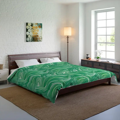 Snooze in Style with Cozy Wavy Abstract Bedding! - 104’’ × 88’’ Home Decor