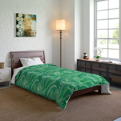 Snooze in Style with Cozy Wavy Abstract Bedding! - 68’’ × 88’’ Home Decor