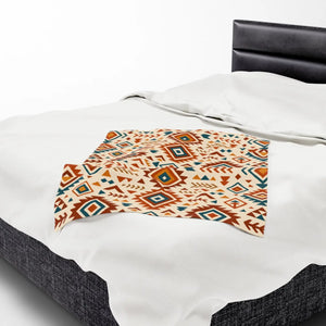 Velveteen Plush Blanket – Vibrant Print - Dipaliz - Blankets