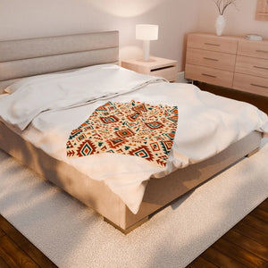 Velveteen Plush Blanket – Vibrant Print - Dipaliz - Blankets