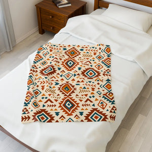 Velveteen Plush Blanket – Vibrant Print - Dipaliz - Blankets