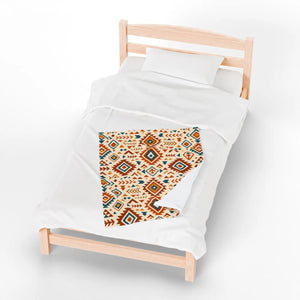Velveteen Plush Blanket – Vibrant Print - Dipaliz - Blankets