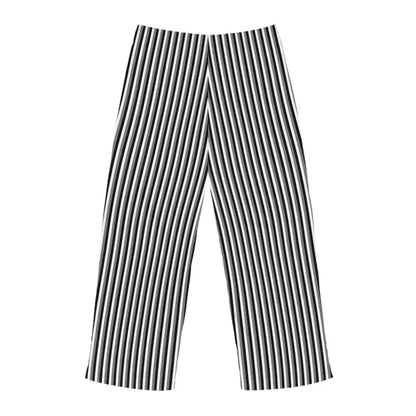 Elevate your Night: Vertical Black & White Stripe Pajama Pants