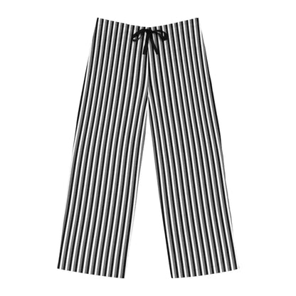 Elevate your Night: Vertical Black & White Stripe Pajama Pants