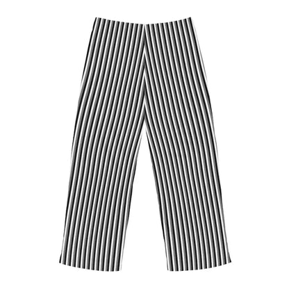 Elevate your Night: Vertical Black & White Stripe Pajama Pants