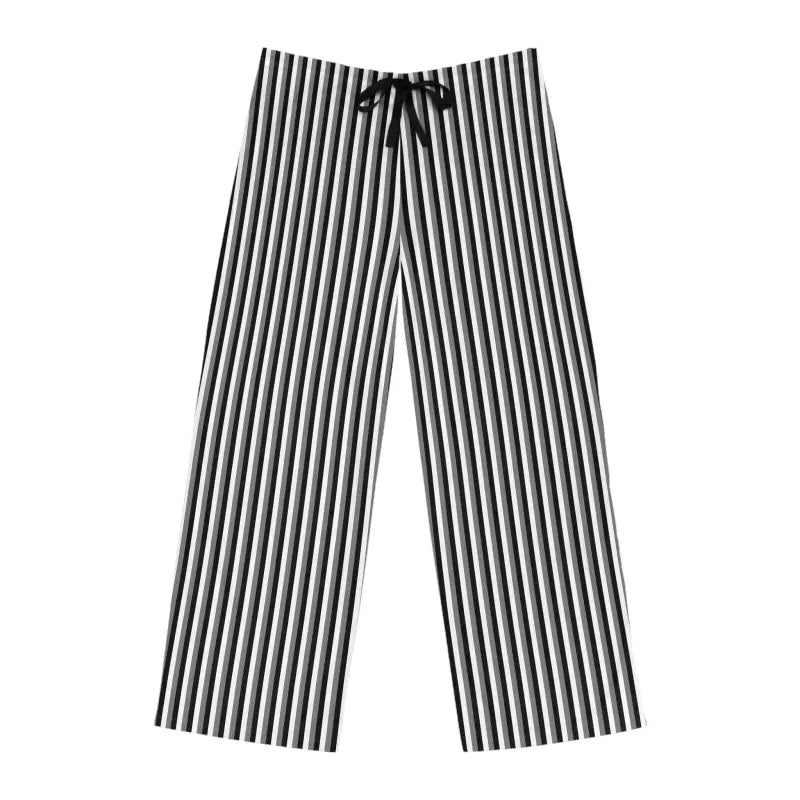 Elevate your Night: Vertical Black & White Stripe Pajama Pants