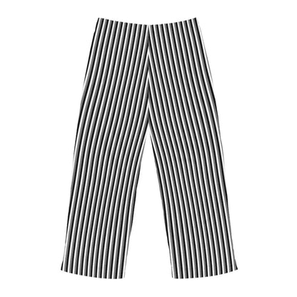 Elevate your Night: Vertical Black & White Stripe Pajama Pants