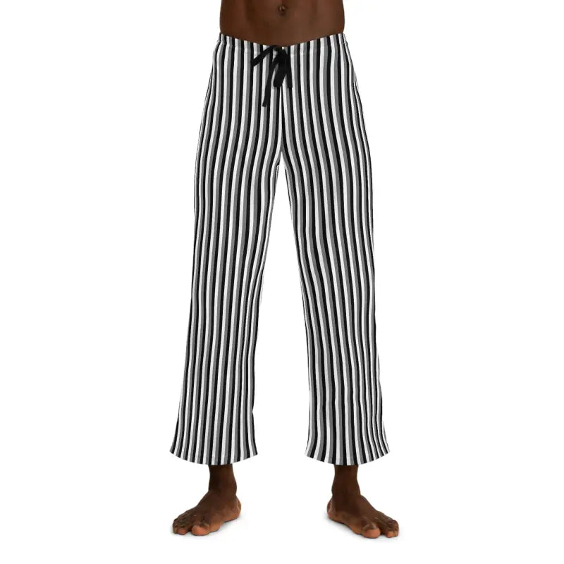 Elevate your Night: Vertical Black & White Stripe Pajama Pants - Xl / Stitching