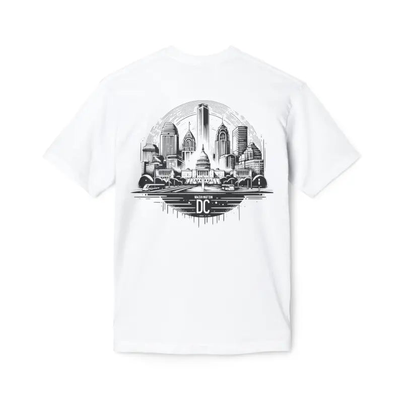 Elevate with the Cozy Washington Dc Skyline Cotton Tee - T-shirt