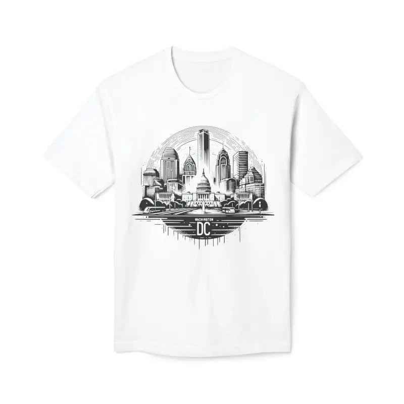 Elevate with the Cozy Washington Dc Skyline Cotton Tee - T-shirt