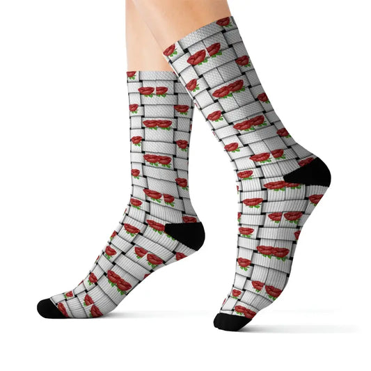 Step Into Fashion 2024: Cozy Weaved Pattern Socks - l