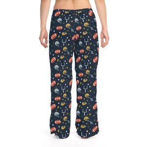 Cozy Women’s Pajama Pants with Football Pattern - Perfect for Game Day! - Pajamas