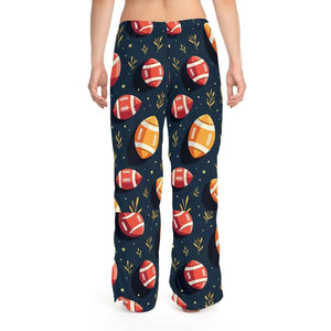 Cozy Women’s Pajama Pants Vibrant Football Pattern - Dipaliz - l / White Stitching - Pajamas
