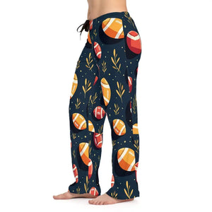 Cozy Women’s Pajama Pants Vibrant Football Pattern - Dipaliz - l / White Stitching - Pajamas