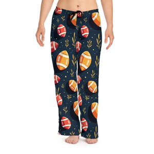 Cozy Women’s Pajama Pants Vibrant Football Pattern - Dipaliz - l / White Stitching - Pajamas