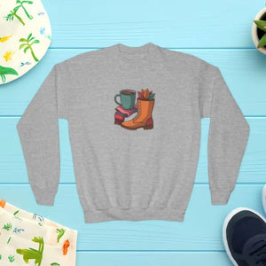 Cozy Youth Crewneck - Autumn Adventure Warmth - Dipaliz - Sport Grey / Xs - Sweatshirts