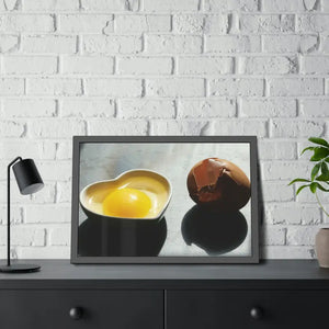 Framed Paper Posters Cracked Egg Yolk Art Bold Modern - Dipaliz - Prints & Visual Artwork