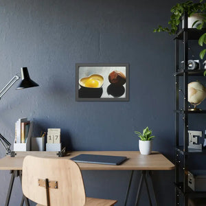 Framed Paper Posters Cracked Egg Yolk Art Bold Modern - Dipaliz - Prints & Visual Artwork