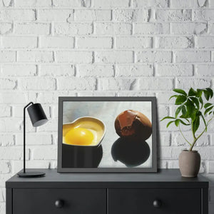 Framed Paper Posters Cracked Egg Yolk Art Bold Modern - Dipaliz - Prints & Visual Artwork