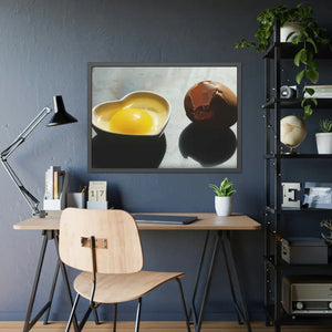 Framed Paper Posters Cracked Egg Yolk Art Bold Modern - Dipaliz - Prints & Visual Artwork