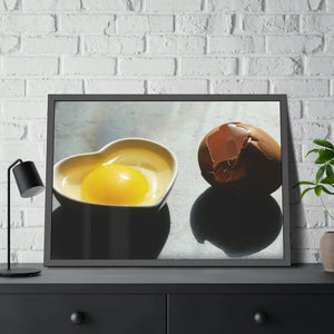 Framed Paper Posters Cracked Egg Yolk Art Bold Modern - Dipaliz - Prints & Visual Artwork