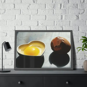 Framed Paper Posters Cracked Egg Yolk Art Bold Modern - Dipaliz - Prints & Visual Artwork