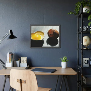 Framed Paper Posters Cracked Egg Yolk Art Bold Modern - Dipaliz - Prints & Visual Artwork