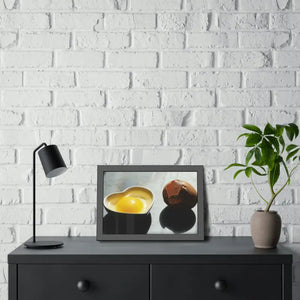 Framed Paper Posters Cracked Egg Yolk Art Bold Modern - Dipaliz - Prints & Visual Artwork