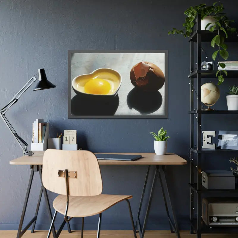 Chic Cracked Egg Framed Paper Posters for your Home - Poster