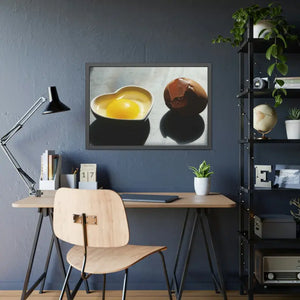 Framed Paper Posters Cracked Egg Yolk Art Bold Modern - Dipaliz - Prints & Visual Artwork