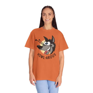 Funny Howlarious Wolf Cotton Tee Women’s Fashion Comfort - Dipaliz - Burnt Orange / s - T-shirts