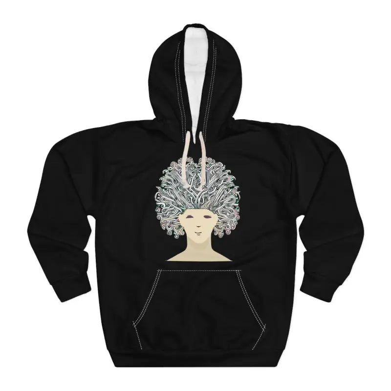 Crazy Hair Pullover Hoodie for Cozy Style & Mental Health Awareness - s All Over Prints