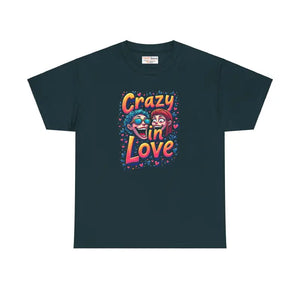 Crazy in Love Valentine’s Day Tee Women’s Fashion Statement - Dipaliz - Midnight / s - T-shirts