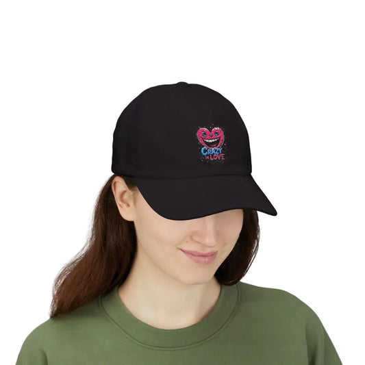 Fall for Classic Dad Cap with Valentine Flair - Black / one Size Hats