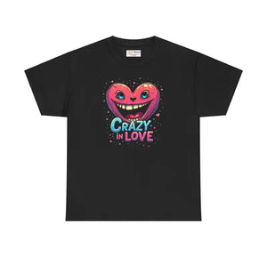 Unisex Heavy Cotton Tee Pink Heart Graphic Bold Style - Dipaliz - T-shirts