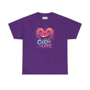 Crazy in Love Unisex Heavy Cotton Tee - Pink Heart - Dipaliz - T-shirts