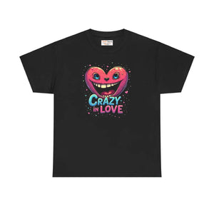 Crazy in Love Unisex Heavy Cotton Tee - Pink Heart - Dipaliz - T-shirts