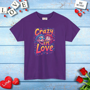 Heavy Cotton Crazy in Love Valentine’s Day Tee - Dipaliz - T-shirts - s