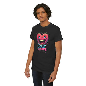 Unisex Heavy Cotton Tee Crazy in Love Wardrobe Staple Dipaliz - T-shirts