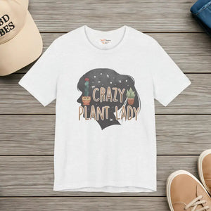 Crazy Plant Lady Tee - Soft Cotton Unisex Shirt - Dipaliz - Ash / s - T-shirts