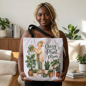 Monstera leaves in the Crazy Plant Mom tote bag artwork by DipaliZ
