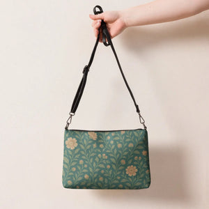 Floral Secret Garden Crossbody Bag - Sleek Dark Gray - Dipaliz - Cross Body Bags